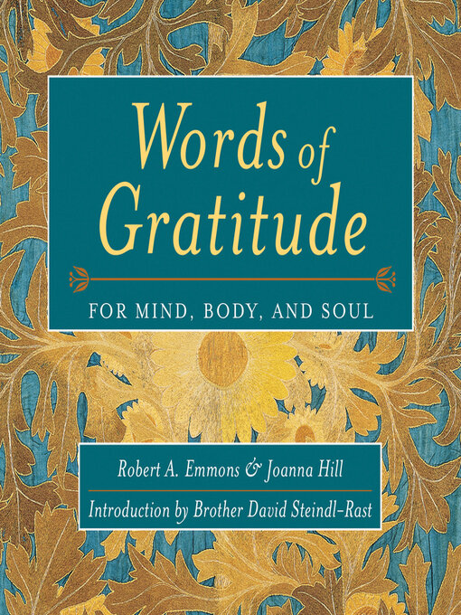 Title details for Words of Gratitude by Robert A. Emmons - Available